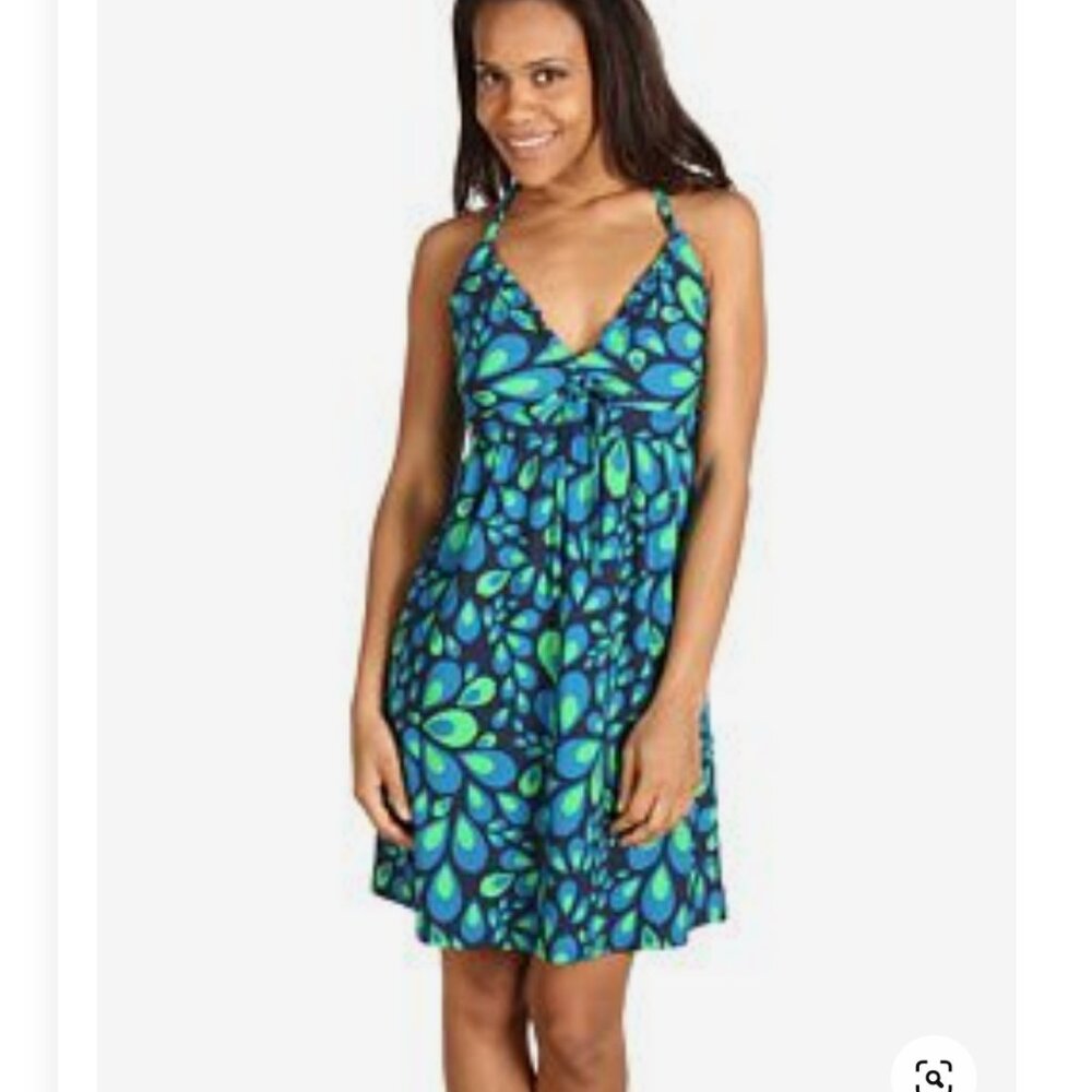 The North face echo lake halter Baja Blue print dress